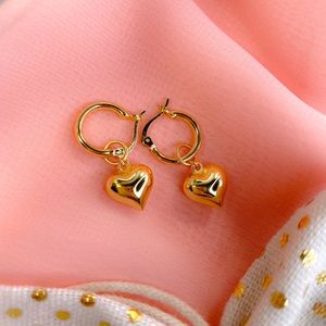 💖 925 Sterling silver hoops 18K gold